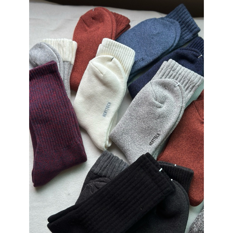 โปรสุดคุ้ม 5 แถม 1 ถุงเท้า Uniqlo ญี่ปุ่นอุ่นเท้าใส่นอนใส่เดิน ถุงเท้าเก็บอุณหภูมิ - รูปที่ 4