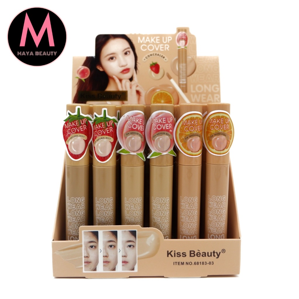 (ยกกล่อง) Kiss Beauty Beige Makeup Cover Concealer ลิควิดคอนซีลเลอร์ ปกปิดผิวเนียน ทุกเฉดสีผิว