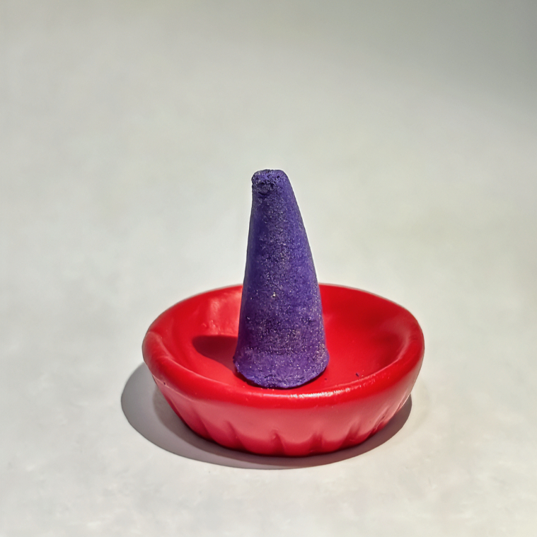 เชิงวางกำยานขนาดจิ๋ว วัสดุเป็นงานเรซิ่น ขนาดประมาณ กว้าง 3.3 x สูง 1 เซนติเมตร ใช้หรับวางธูปจุดกำยาน - รูปที่ 5