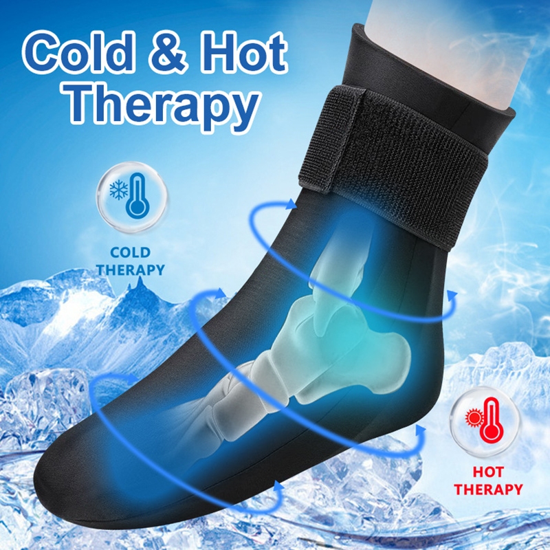 10mm ถุงเท้าเจลเย็นสำหรับข้อข้อเท้าHot/Coldประคบข้อเท้า ดูแลข้อต่อข้อเท้าอย่างอ่อนโยนและปกป้องข้อเท้าของคุณจากการบาดเจ็บ