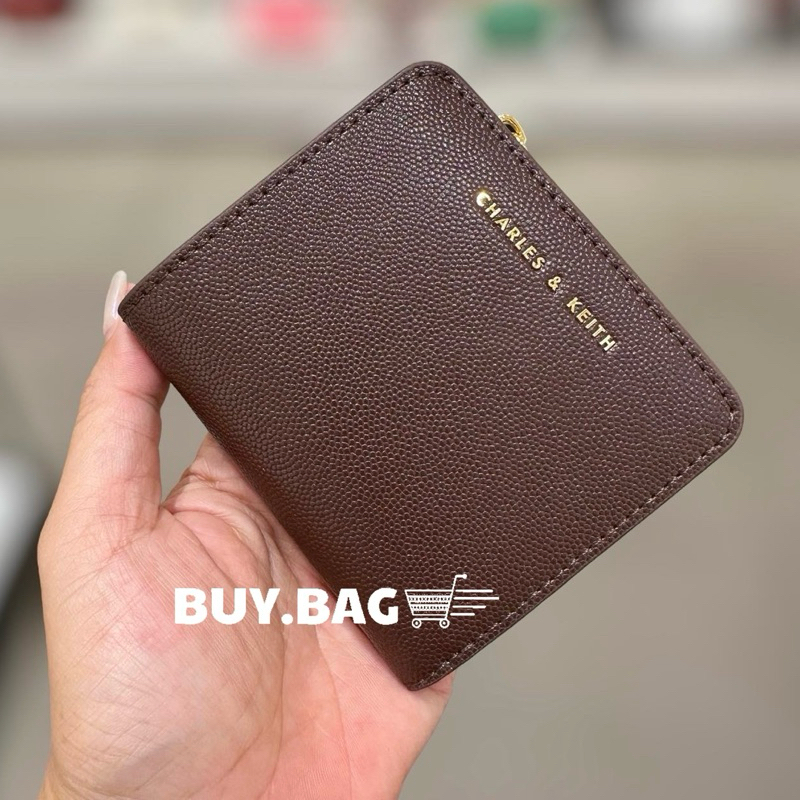 CHARLES & KEITH ( ใช้โค้ดลด30% ) CK6-50770498-1 size.XXS กระเป๋าสตางค์ใบสั้น ของแท้จากช็อป100%