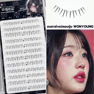 ขนตาล่างปลอม รุ่น WONYONG ขนตาปลอม 3D ความยาว 8 mm. ขนตาล่างจับช่อสำเร็จ ติดง่าย เป็นธรรมชาติ แกนเอ็นบาง สีใส