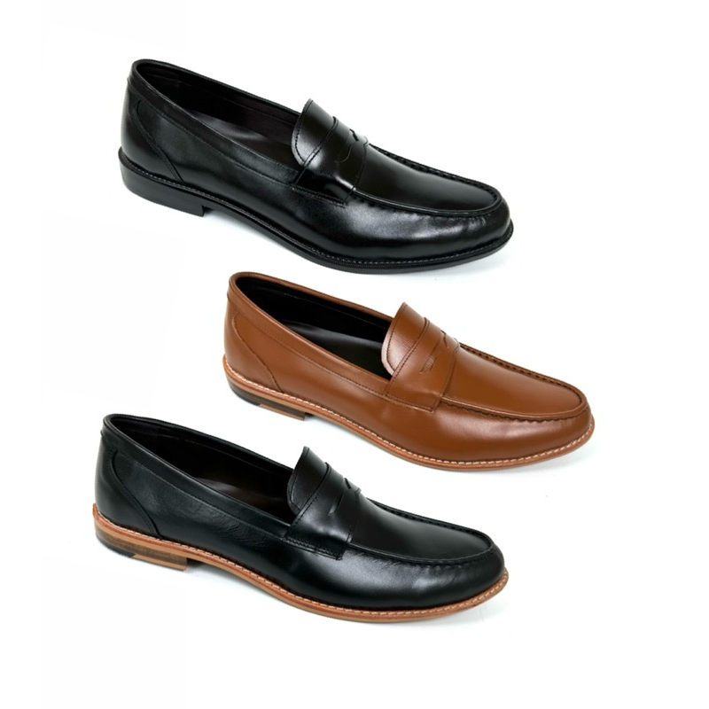 Penny Loafer พื้นไม้ รองเท้าคัชชูหนังวัวแท้ สไตล์เกาหลี มีไซส์ใหญ่ งานคนไทย เปลี่ยนไซส์ได้