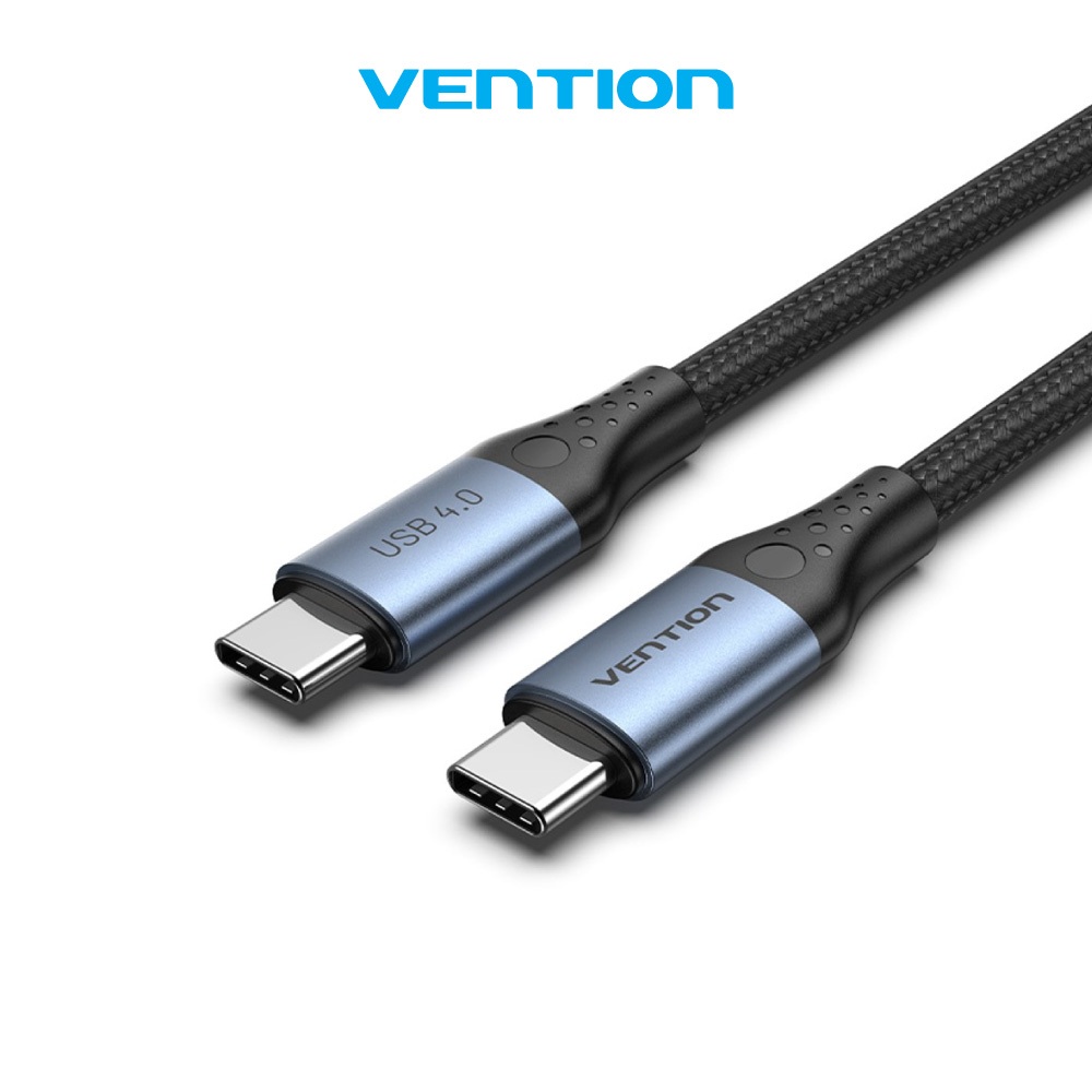 VENTION USB 4.0 Type-C, Cotton Braided, fast charging PD240W, 40 Gbps data transfer rate, 8K@60Hz Aluminum Alloy Shell