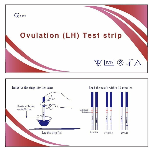แผ่นทดสอบไข่ตก LH Ovulation test strip แผ่นตรวจไข่ตก ชุดทดสอบไข่ตก ตรวจไข่ตก แบบจุ่ม เห็นชัด ดูง่าย ไม่ระบุชื้อสินค้า