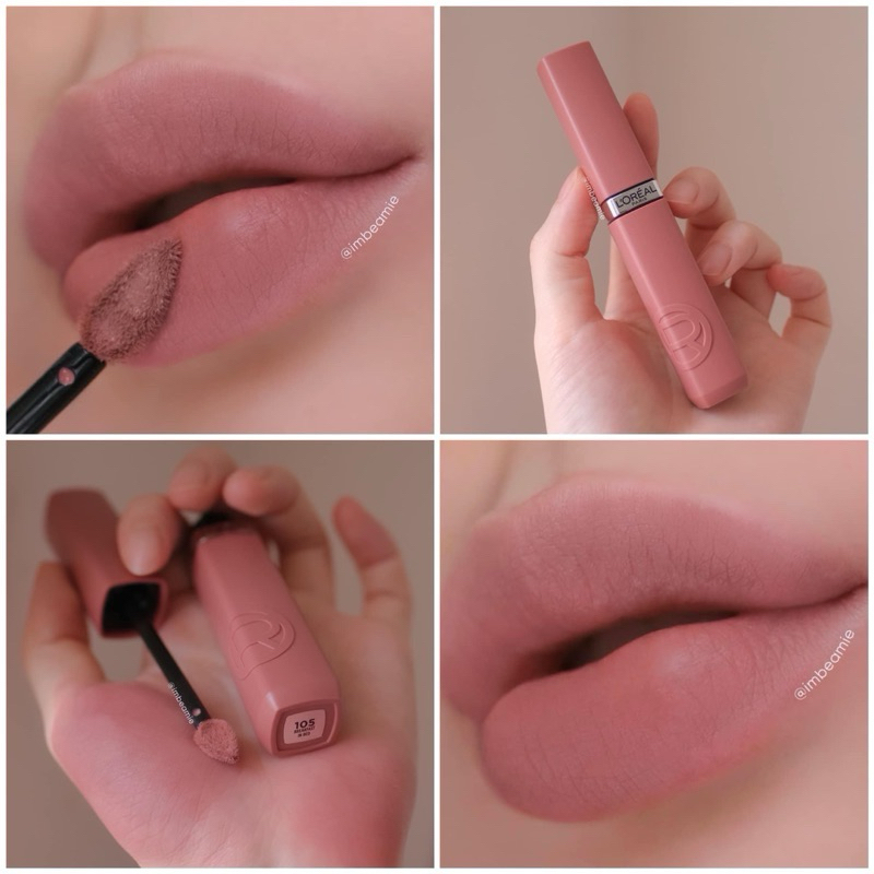 ลิป Loreal ใหม่ล่าสุด 105 ติดทนสะบัดดดด สีสวยมากกก Infallible Matte Resistance ปากเบลอ ปากฟูสุดๆ เบลนง่าย ไม่เหนียว