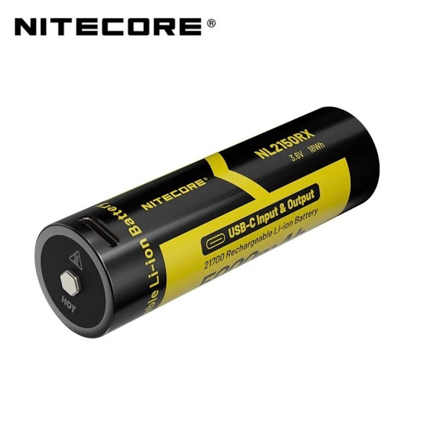 พร้อมส่ง ของแท้100%  NITECORE NL2150RX 5000mAh USB-C ชาร์จ 21700 แบตเตอรี่