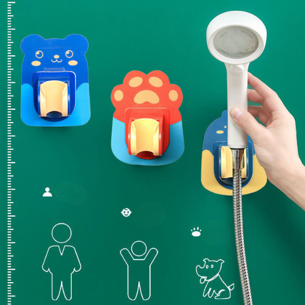 ID888 ที่แขวนฝักบัว ลายการ์ตูน ที่แขวนหัวชำระ ตัวยึดฝักบัว ไม่ต้องเจาะผนัง ปรับระดับได้