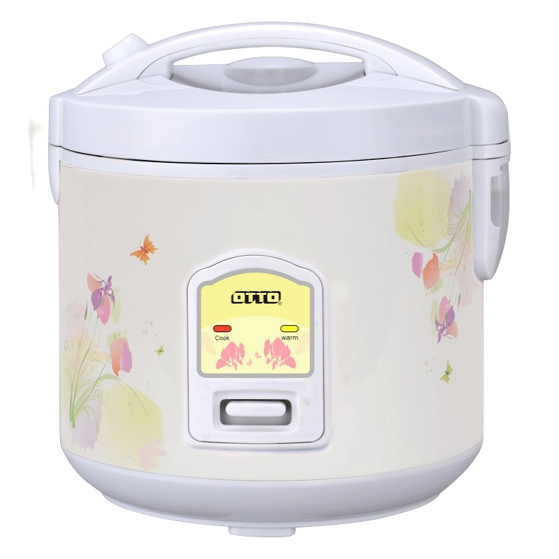 OTTO หม้อหุงข้าวอุ่นทิพย์ 1 ลิตร รุ่น CR-100T (คละลาย) 400w เคลือบเทปล่อน Rice cooker หม้อหุงข้าว1ลิตร รับประกัน 1 ปี - รูปที่ 2