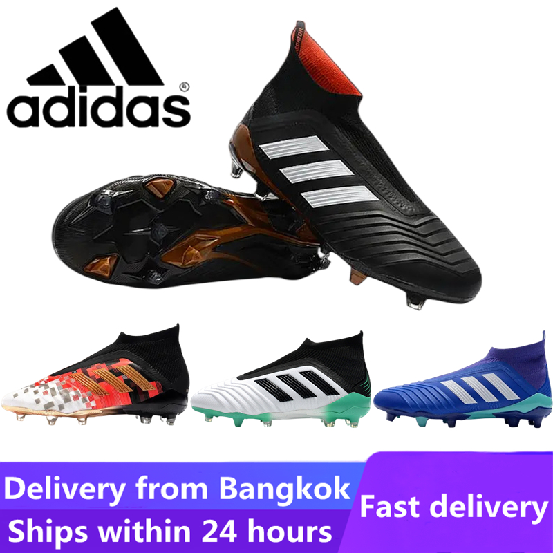 【บางกอกสปอต】Adidas Predator 18+x Pogba FG รองเท้าฟุตซอล รองเท้าฟุตบอล Futsal shoes