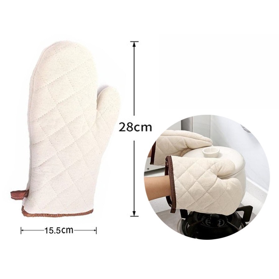 ถุงมือไมโครเวฟ หนาเกรด A ใส่หยิบอาหารเตาอบ กันร้อนแบบหนา