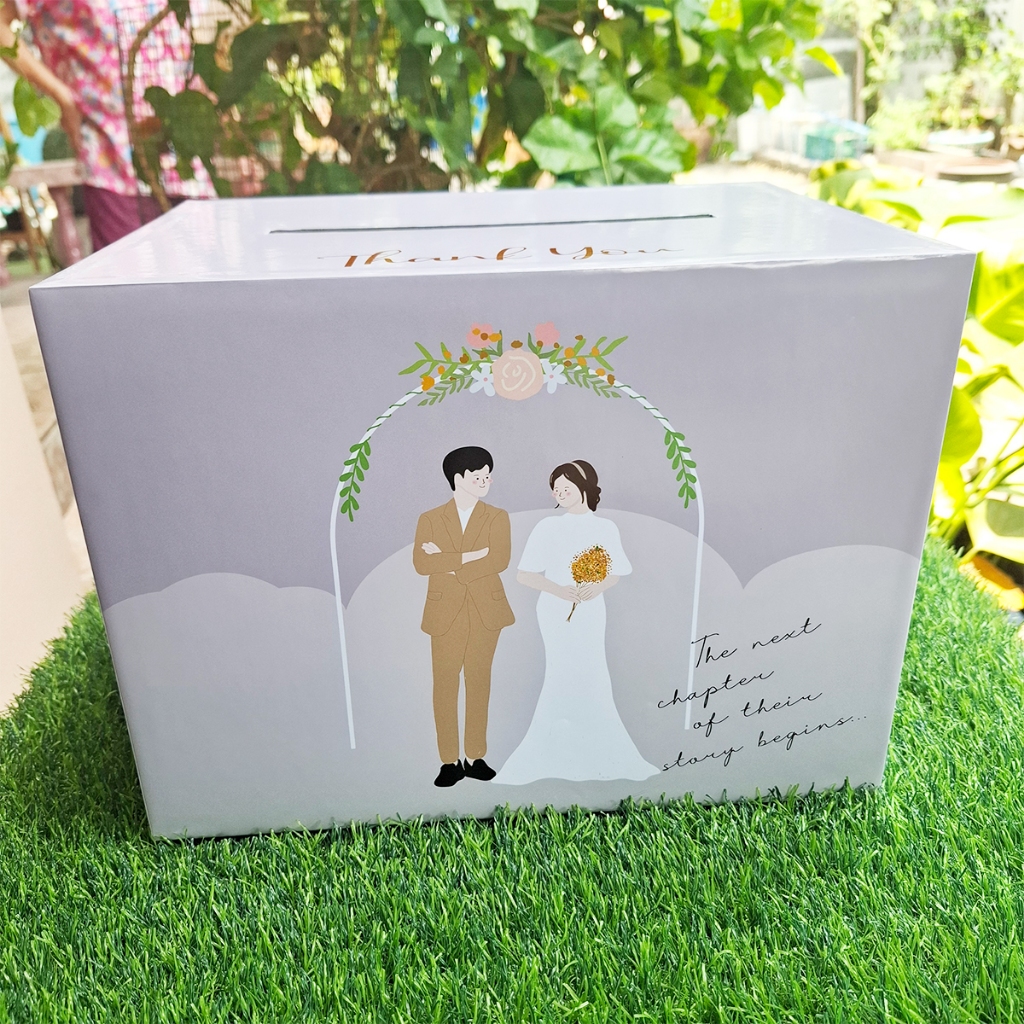 กล่องเล็กใส่ซองแต่งงาน ขนาดกล่อง21x29x21cm พร้อมส่ง