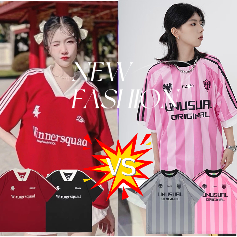 【COD】แขนสั้นผู้ชาย ตาข่ายเรยอนกีฬาระบายอากาศ เสื้อยืดแขนสั้นสไตล์อเมริกันสตรีท