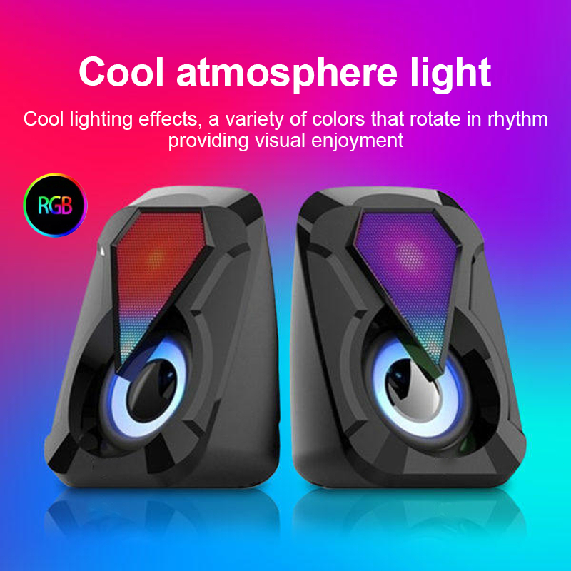 Actual 🇹🇭 ลำโพงพิวเตอร์ รุ่น  RGB ลำโพงเบสหนักๆ เบสดีๆ ลำโพง ใช้งานได้กับโน๊ตบุ๊คแล็ปท็อป ของแ