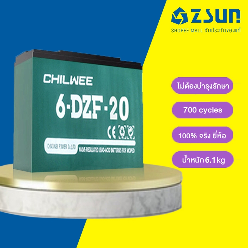 ZSUN CHILWEE แบตเตอรี่ 12V/48V 20A แบตเตอรี่กรดตะกั่ว เหมาะสำหรับจักรยานส่วนใหญ่รถจักรยานยนต์สามล้อ 
