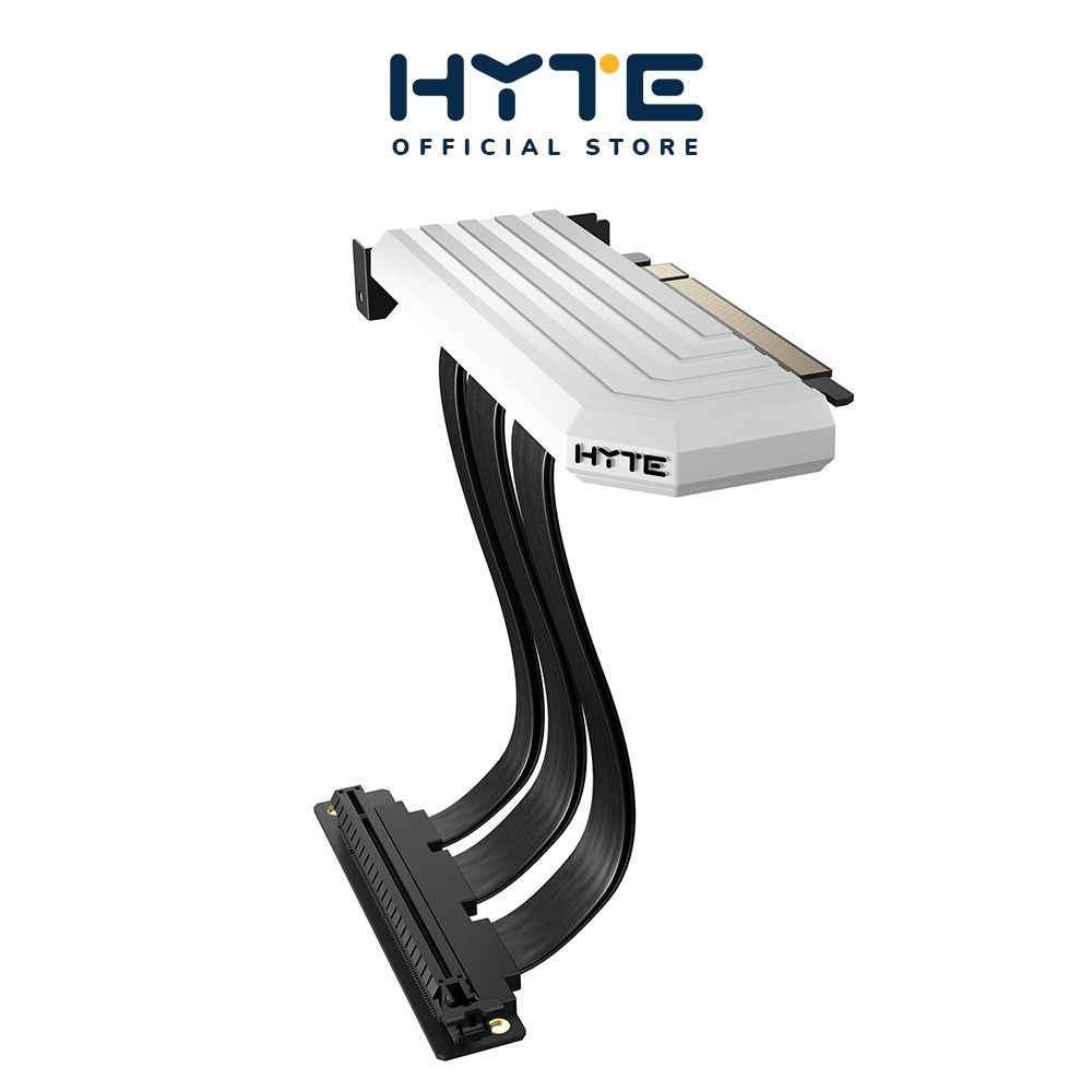 HYTE PCI-E 4.0 x16 RISER WHITE (Riser card / สายต่อการ์ดจอจากเมนบอร์ด)