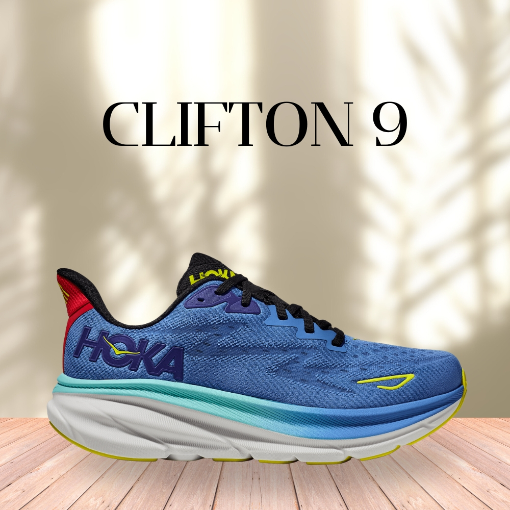 HOKA - CLIFTON 9 Wide [MEN] รองเท้าวิ่งผู้ชาย,รองเท้าวิ่งถนน