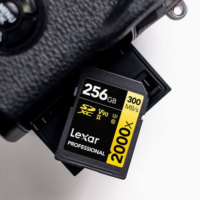 การ์ดหน่วยความจำ เอสดีการ์ด LEXAR SD2000X 256GB UHS-II U3 V90 SD CARD (เอสดีการ์ด) FULL-HD 3D 4K 8K RW300/260MB/S (LSD2000256G)_3
