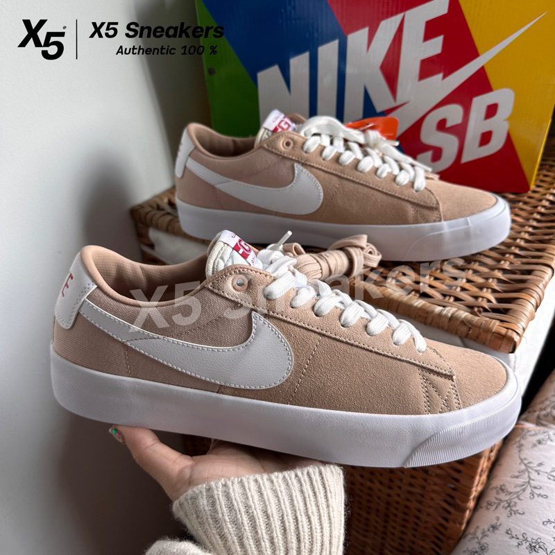 Nike ของแท้ 100% Blazer Low Pro GT สีชานม