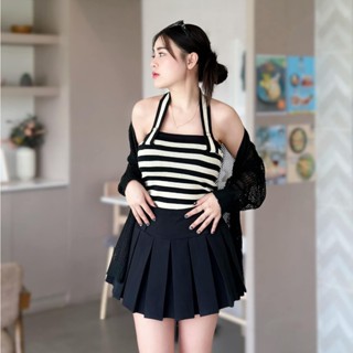 🌈MesubShop🌈ชุดเซ็ต2ชิ้น เสื้อสายเดี่ยวผ้าไหมพรมยืด+เสื้อคลุม…