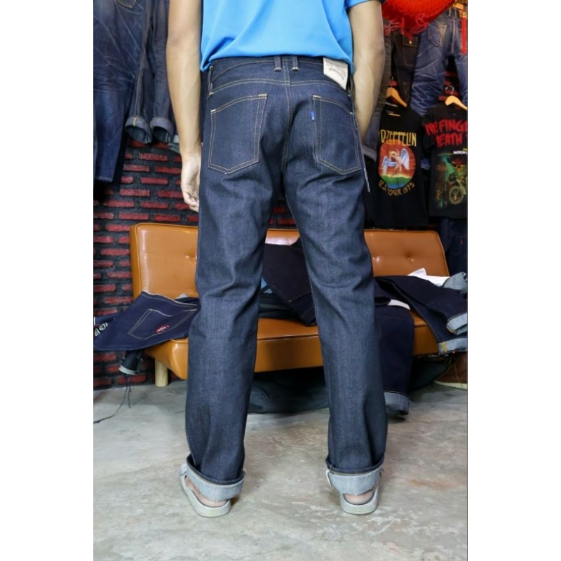 ยีนส์ 74 Denim 15Oz. สีมิดไนท์ ราคา 750.- (ทรงเล็ก,ตรง,ใหญ่)  รุ่น Gate to 74Denim 15Oz. #ประตูสู่74