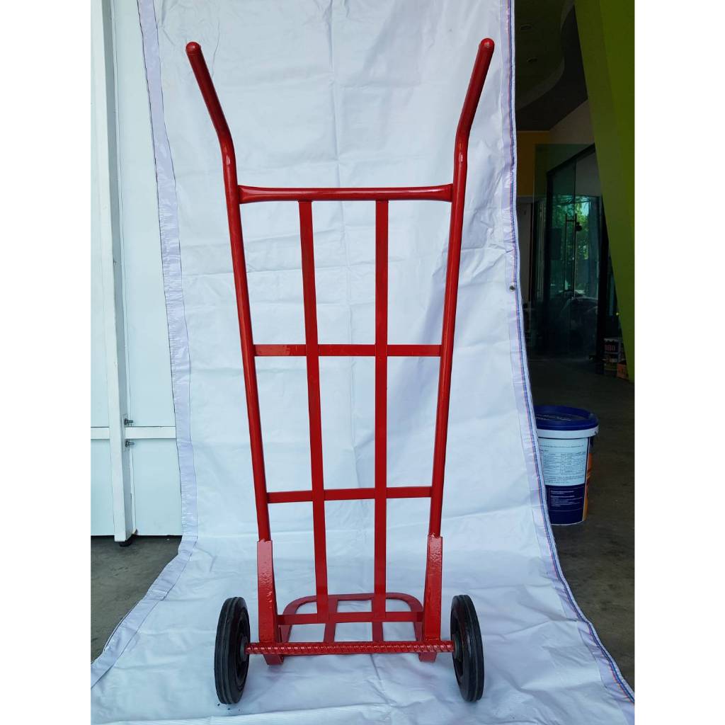 รถเข็น รถเข็นของ หลังตรง สีแดง รถใสของ รถเข็นของ 2 ล้อ รูปที่ 4