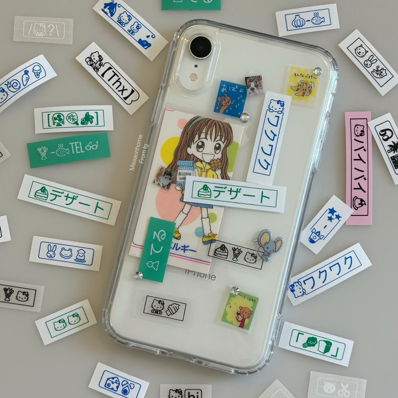 Type 2 Hello Kitty and Friends Stickers 24 pieces, สติกเกอร์เทปกันน้ำลายคิตตี้และผองเพื่อน