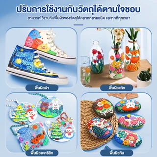 ปากกาอะคริลิค ปากกามาร์กเกอร์อะคริลิค 12/24/36/48/60/80สี สามารถเขียนบนแก้ว พลาสติก หรือโลหะได้ Acrylic marker pen