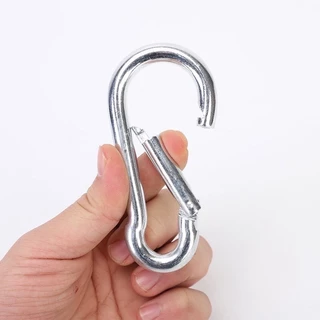 ตะขอสับโซ่เหล็กชุบซิงค์ สแน็ปลิงค์ คาราบิเนอร์ สแนปลิงค์ Carabiner ตะขอห่วงตัวD ตะขอแขวน สแนปฮุค Snap Hook L148