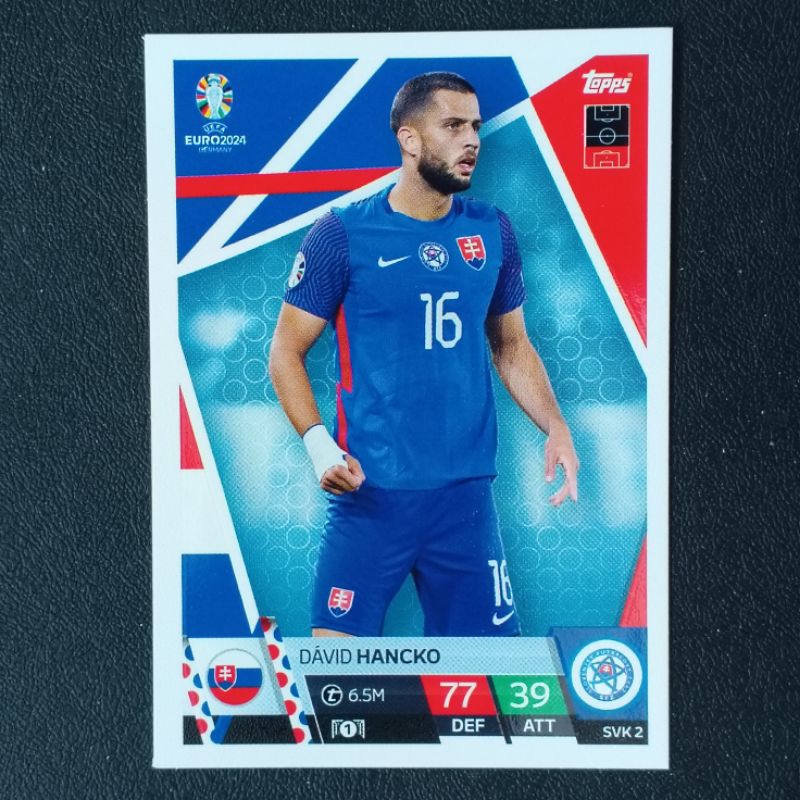 (ทีม SVK) การ์ดฟุตบอล ยูโร 2024 แมตช์แอทแทค ใบเบส ( BASE TOPPS EURO 2024 MATCH ATTAX SOCCER CARD )