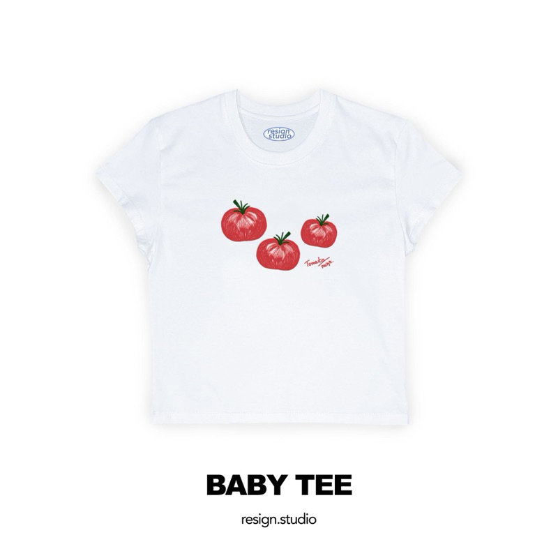 Resign.studio เสื้อยืด Baby tee - Tomato V1 🍅
