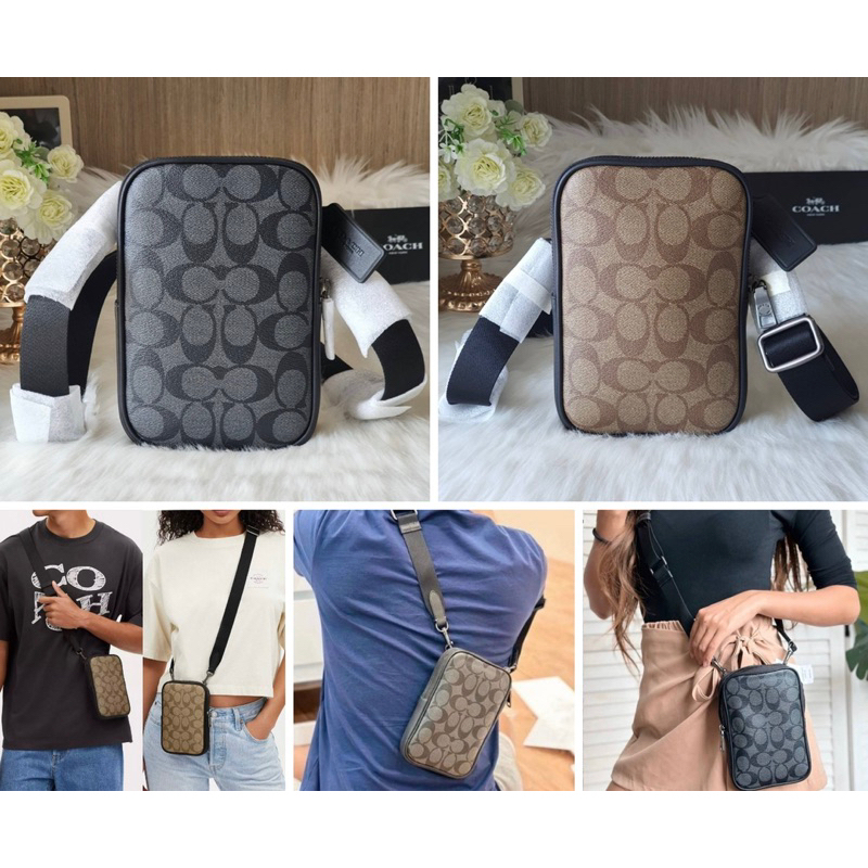 สะพายชาย CO912 ADEN CROSSBODY IN SIGNATURE CANVAS CW364