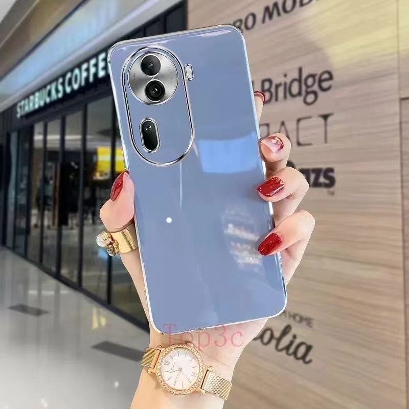 เคส TPU ขอบตรง สำหรับรุ่น Oppo Reno 11 Pro กันกระแทก Forออปโป้ Reno 11 Reno 11Pro