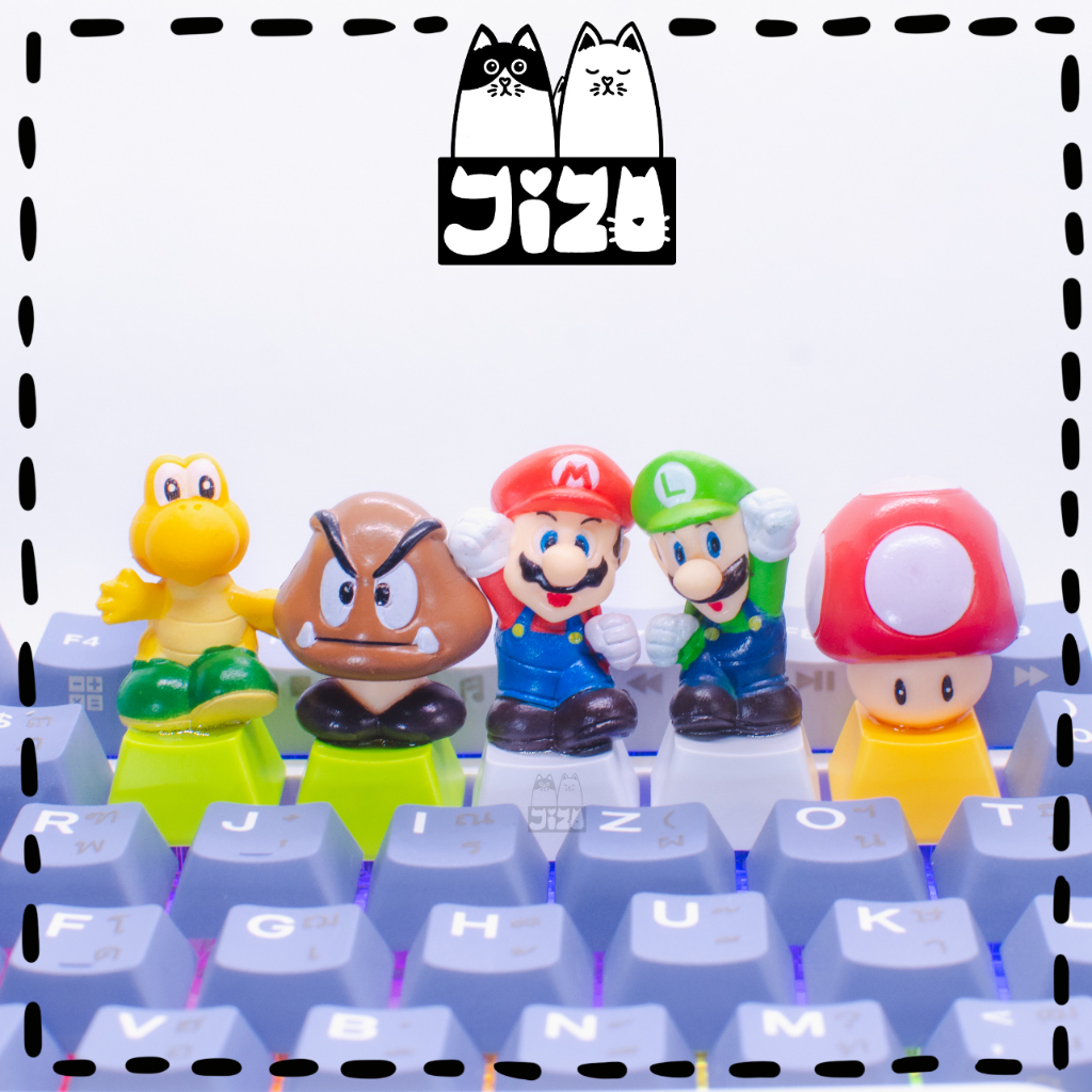 Keycap Mario ปุ่มกดคีย์บอร์ด แก๊งค์มาริโอ้ พร้อมส่ง
