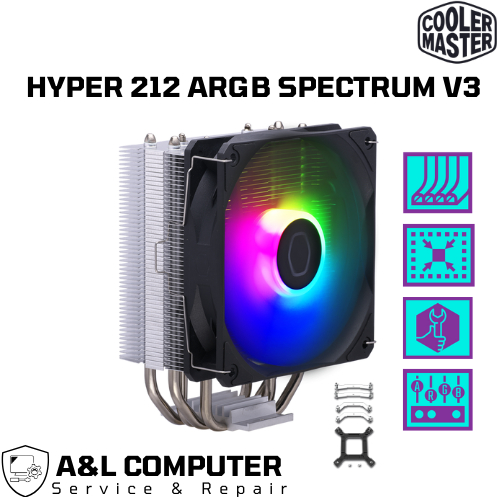 พัดลมซีพียู (CPU Air Cooling) รุ่น HYPER 212 SPECTRUM V3 - Cooler Master