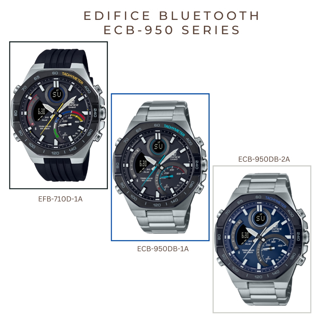 นาฬิกา นาฬิกาข้อมือ Casio Edifice Bluetooth | ECB-950 | ECB-900MP | EDIFICE | นาฬิกา | ECB-950DB-1A 