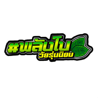 สติกเกอร์ติดรถ พลังใบวัยรุ่นนิยม 1 แผ่น พร้อมส่ง