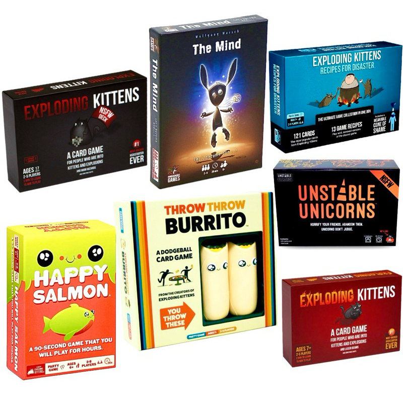 [พร้อมส่ง] Exploding Kittens Board Game, Throw Throw Burrito, Unstable Unicorns เหมียวระเบิด