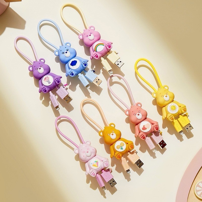 พร้อมส่ง แบบสุ่ม สายชาร์จ Care Bears Cozy Life แท้ จาก POPMART