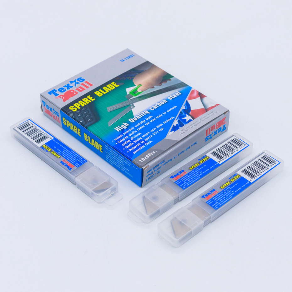 **ยกกล่อง 60 ใบ**  ใบมีดคัตเตอร์ใหญ่ Texas Bull 60 ใบ TX-13201 คมกริบ ทนทาน ไม่หักง่าย แข็ง ไม่บิดงอ