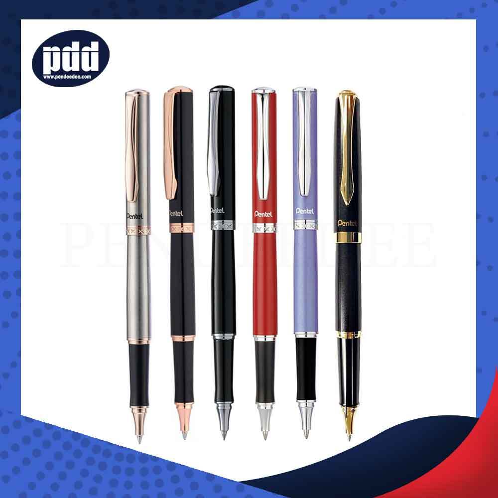 Pentel ปากกาหมึกเจล เอ็นเนอเจล สเตอริ่ง K600 , K611 (แบบปลอก) หมึกน้ำเงิน 0.7 มม. - Pentel EnerGel S