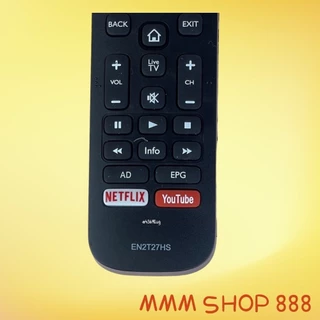 รีโมทรุ่น : ไฮเซนส์ Hisense รหัส EN2T27HS ปุ่มAD EPG netflix youtube สินค้าพร้อมส่ง
