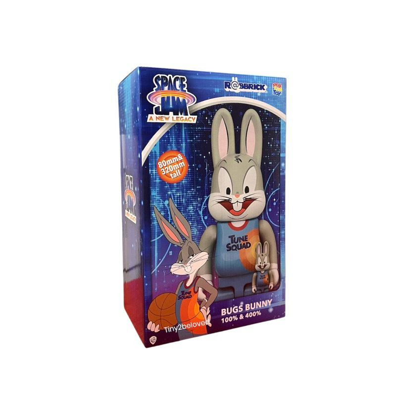 R@BBRICK BE@RBRICK x Looney Tunes Space Jam : A New Legacy Bugs Bunny 400 % + 100%