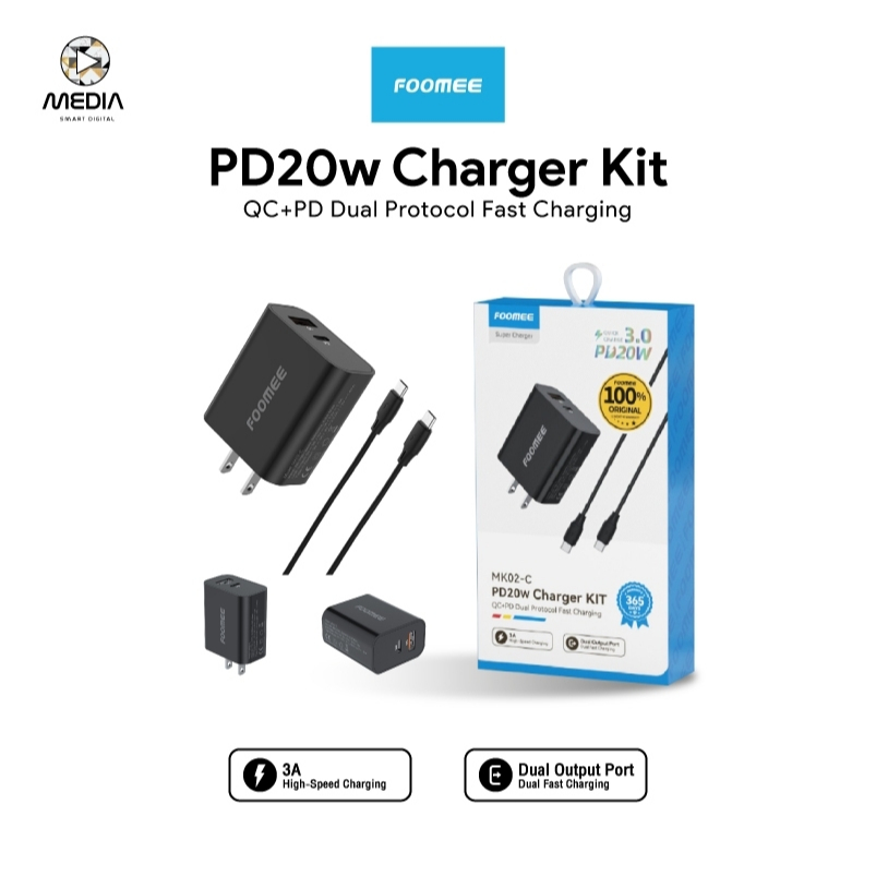 Foomee Super Charger ที่ชาร์จ USB Type C Charger KIT Fast Charging ของเเท้