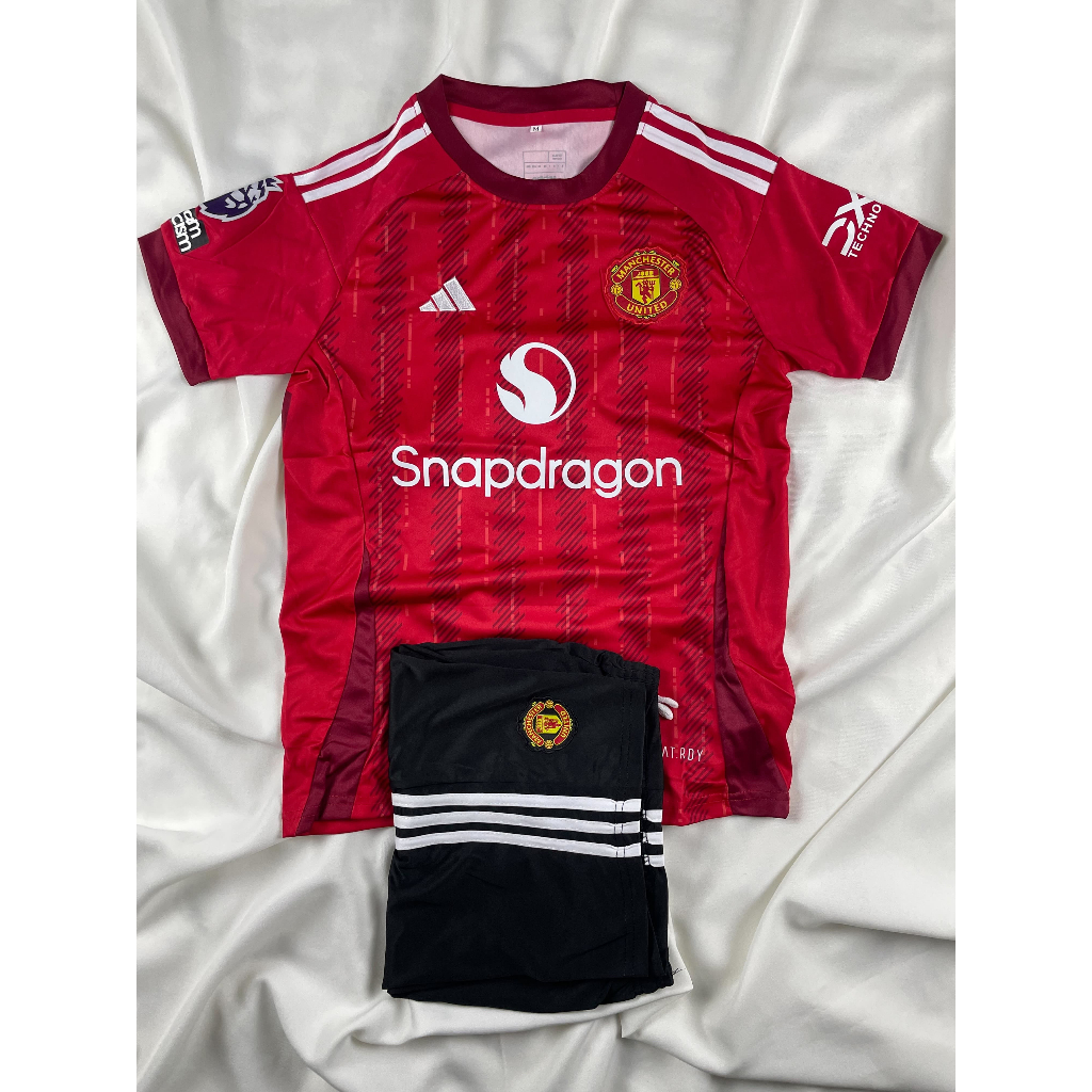 [New Season] ชุดบอล MUN (Red) เสื้อบอลและกางเกงบอลผู้ชาย ปี 2024-2025 ใหม่ล่าสุด