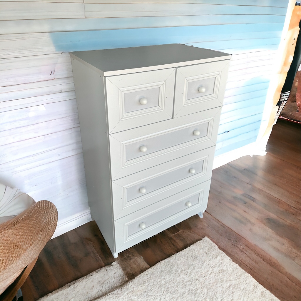 ราคาถูก Hawa 90 Furniture ตู้ลิ้นชักบานเฟรม 5 ลิ้นชัก รุ่นออก้า 40*60*95