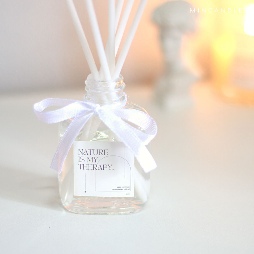 Reed Diffuser ขนาด 30ml ก้านไม้หอมอโรม่า ปรับอากาศ Minimal พร้อมกล่อง