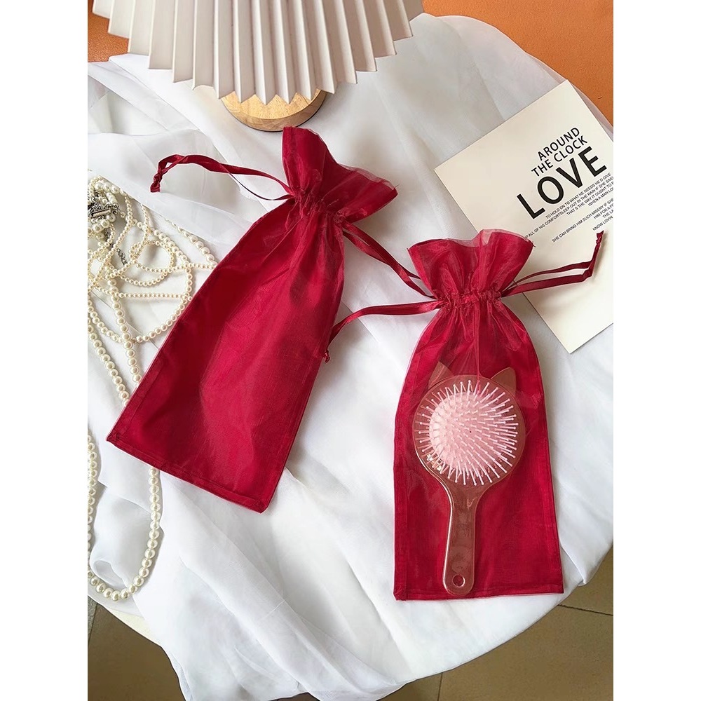ถุงผ้าแก้วทรงสูง 14*31  สำหรับใส่ของชำร่วย  14x31 ซม พร้อมส่ง