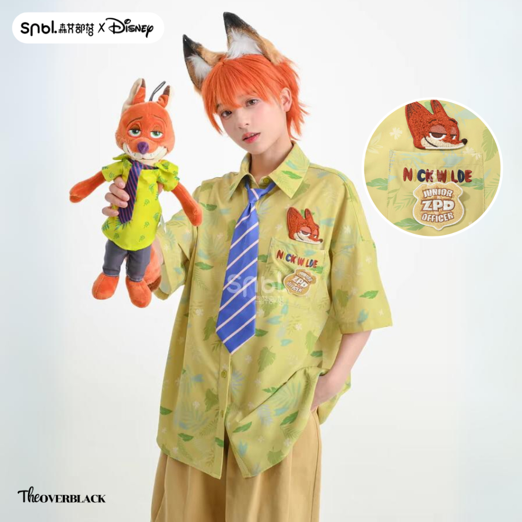 [ของแท้] Snbl x Disney Nick Wilde เสื้อแขนสั้น กางเกงสั้น ครบเซ็ต น่ารักมาก