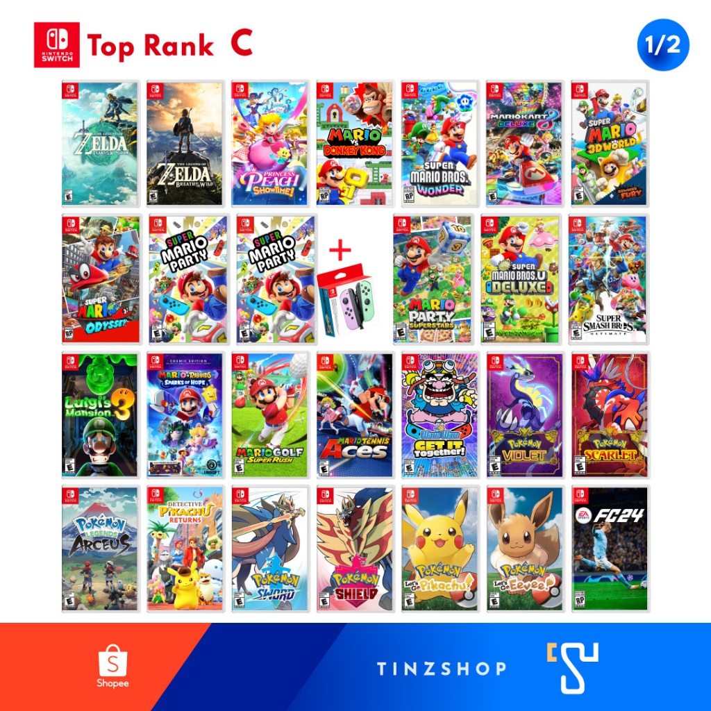[รวมเกม ] Tinzshop Nintendo Switch Game Top Rank C รวมเกม นินเทนโด้ เลือกเกม >  Zelda Mario Kirby Story of Seasons